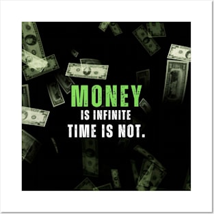 Money is Infinite Motivational Quote Posters and Art